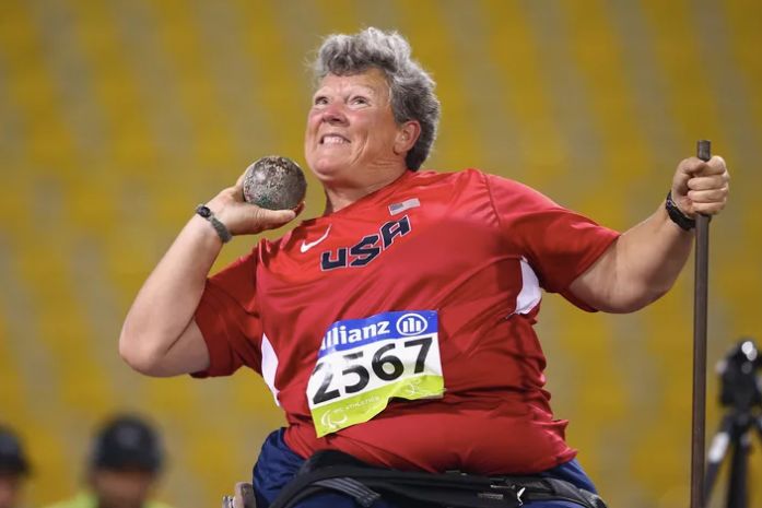 Angela Madsen has already competed in the Paralympics in rowing and track and field. At age 56, she hopes to best her shot put bronze from 2012.