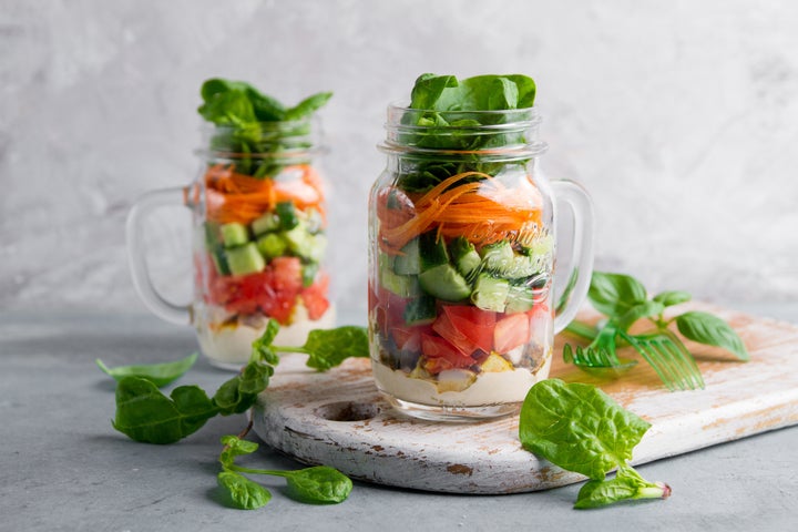 Mason jar salad.