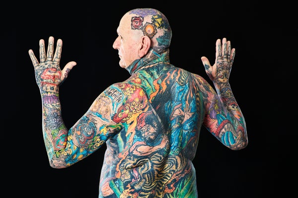 Senior Couple Breaks World Record For Most Tattoos On The Body Huffpost 