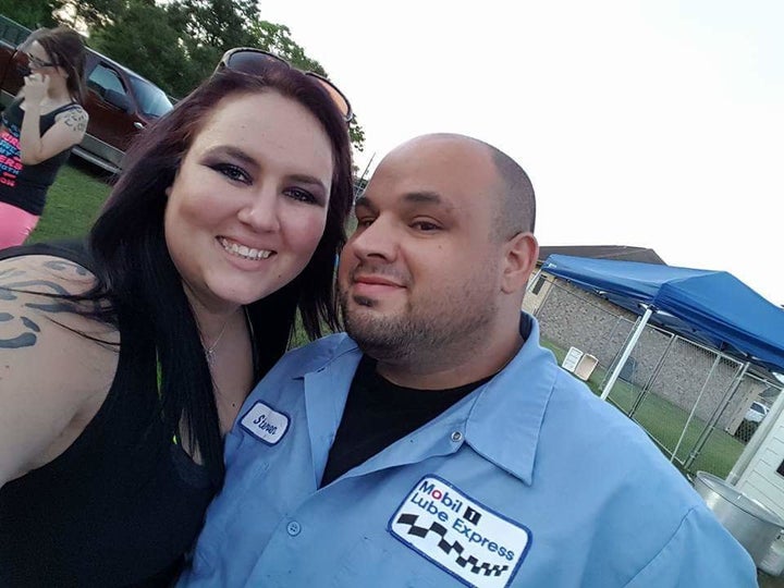 Valdez and her ex-husband in 2016 on Mother's Day weekend at a crawfish boil.