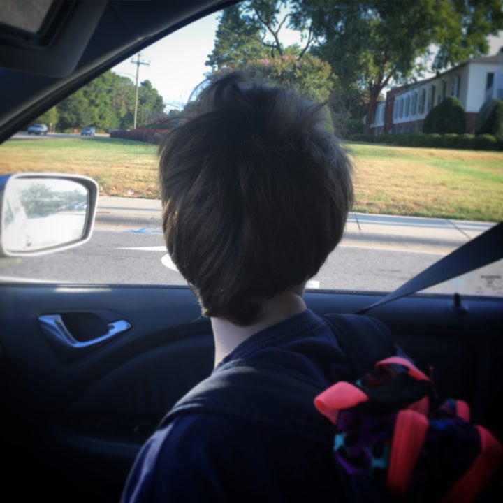 <p>My gender non-conforming son is growing his hair out long, so that he can put it into a braid.</p>