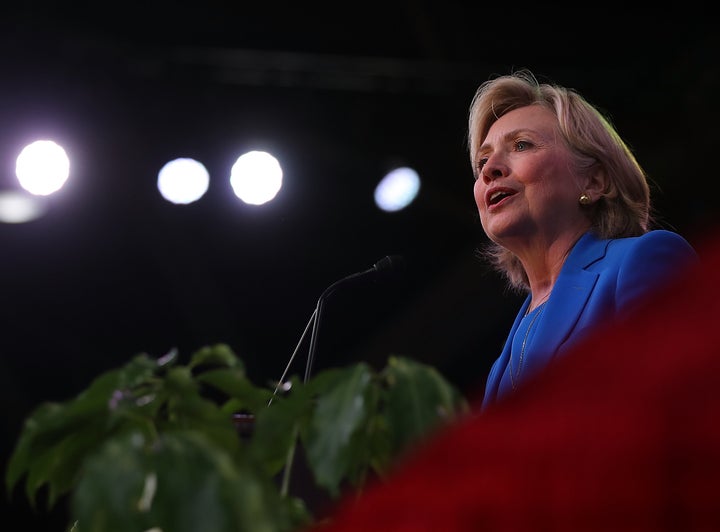 Hillary Clinton speaks during the 136th annual session of the National Baptist Convention on September 8, 2016 in Kansas City, Missouri.