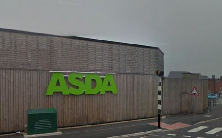 The attack happened at an Asda store in Uttoxeter, Staffordshire