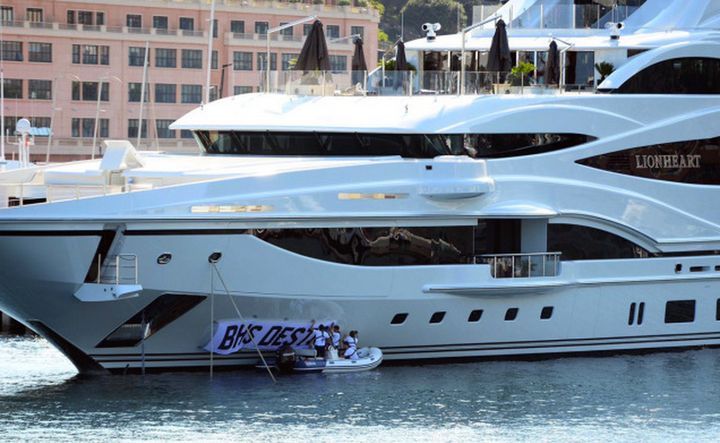 Sir Phillip Green says he has been working on a 'daily basis' on the BHS pensions deficit from his super yacht pictured above