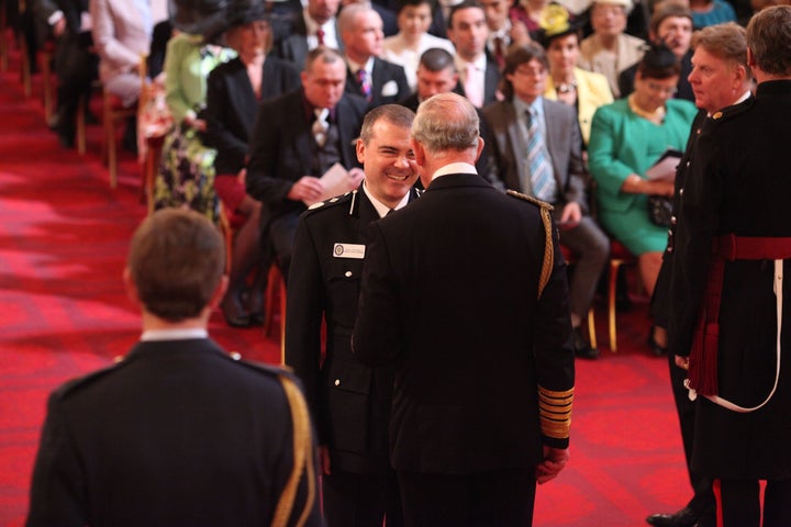 Chief constable David Thompson receives his Queen's Police Medal 