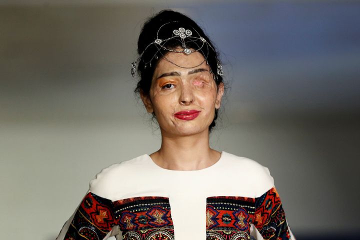 Qureshi on the catwalk at NYFW on Sept. 8.