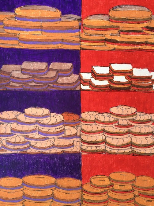 Kenya Hanley, "Desserts," 2016, Pencil on Paper