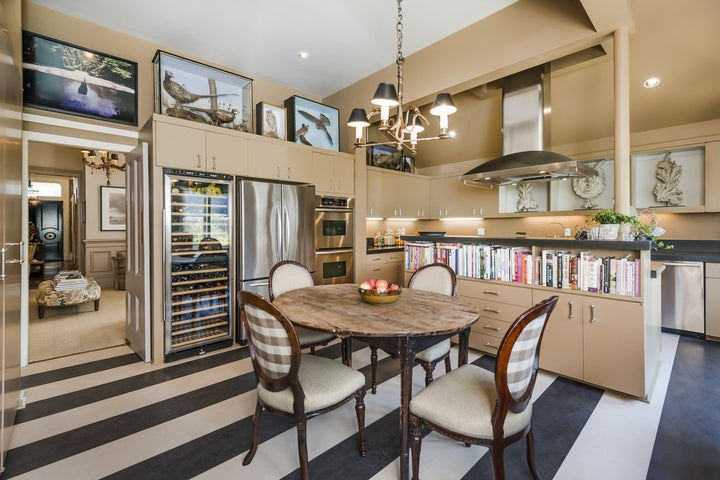 The kitchen of the home on Broderick Street in San Francisco. The interior design in the listing photos looks drastically different than the interior set used on "Full House." 