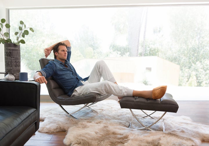 A photo from Ugg's "Do Nothing" ad campaign, featuring Tom Brady.