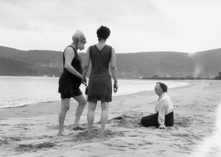 Alexander Graham Bell spends time with his family by Bras D'or Lake on Cape Breton Island, Nova Scotia, Canada, in 1907.