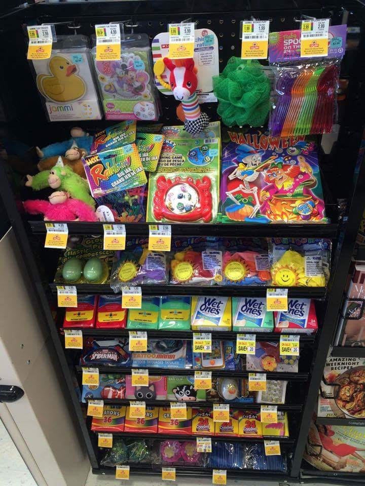 The sensory-friendly offerings in new checkout aisle at the Shop Rite in Brookhaven, Pennsylvania.