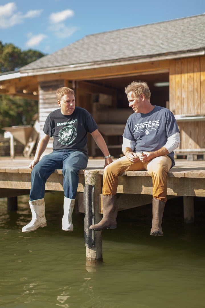 RR Oysters co-founders Travis Croxton (L) and Ryan Croxton (R).