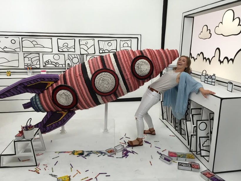 Claire on set during the Target back-to-school campaign