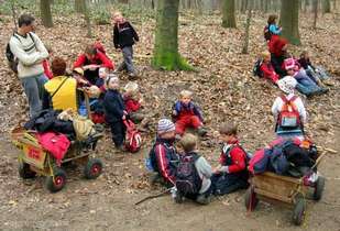 A forest kindergarten in Dusseldorf Germany