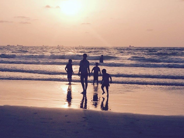 Family time on the Mediterranean Sea