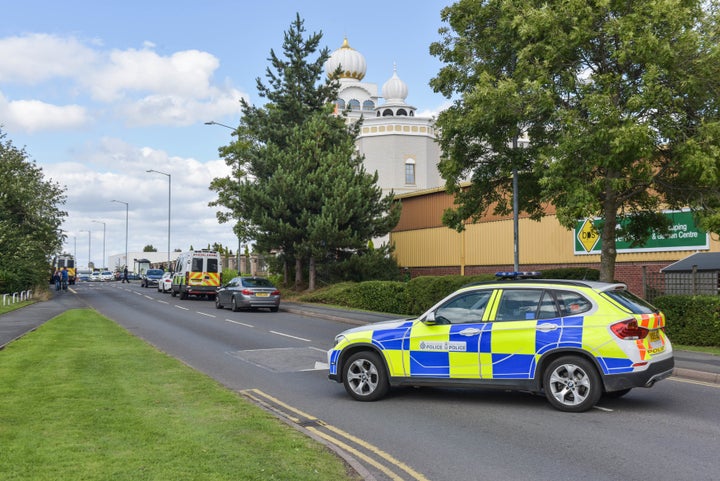 Armed police on scene.