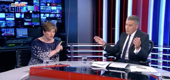 <strong>Emily Thornberry and Dermot Murnaghan clash on Sunday morning.</strong>