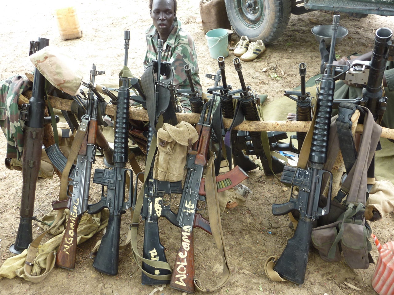 Weapons identified in South Sudan.