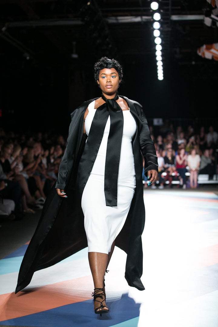 Precious Lee walks the Christian Siriano show. 