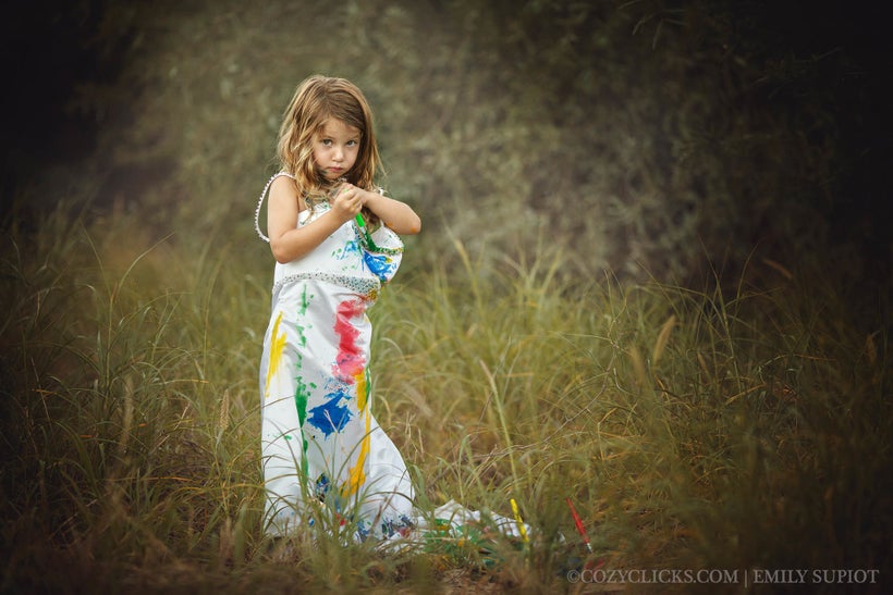 Little Girl Trashes Mom's Gown