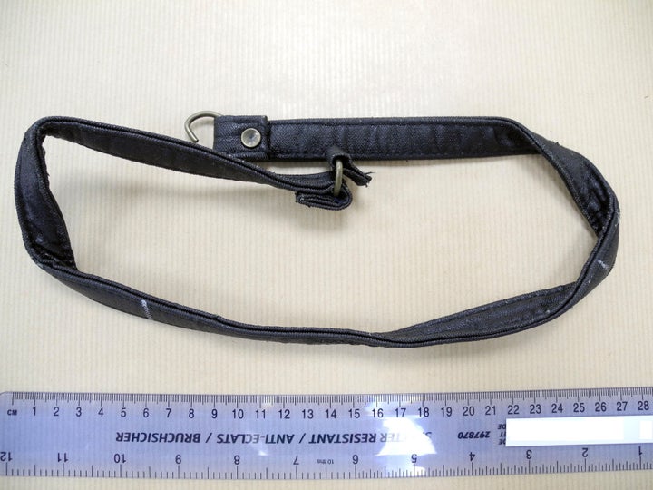 The DNA was found on the bag strap pictured above