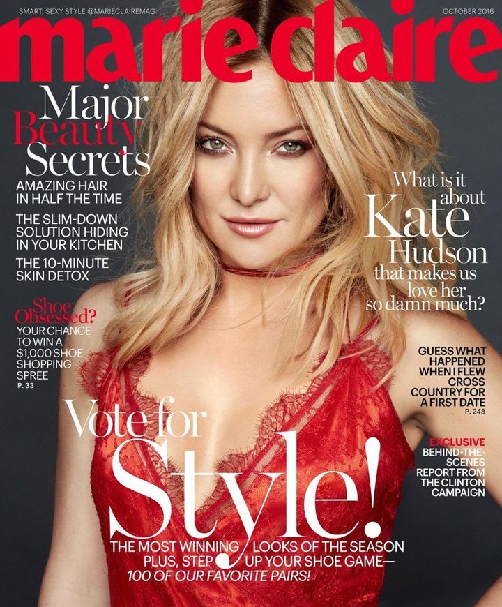 Kate Hudson stuns on the latest cover of Marie Claire magazine. 