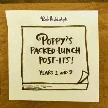 Biddulph put together a GIF of the first two years of lunchbox notes.