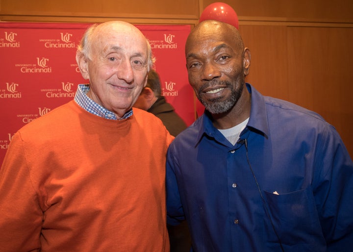 Richard Rosenthal, left, with Ricky Jackson, right. Jackson was released in 2014 after being convicted of a crime he didn't commit.