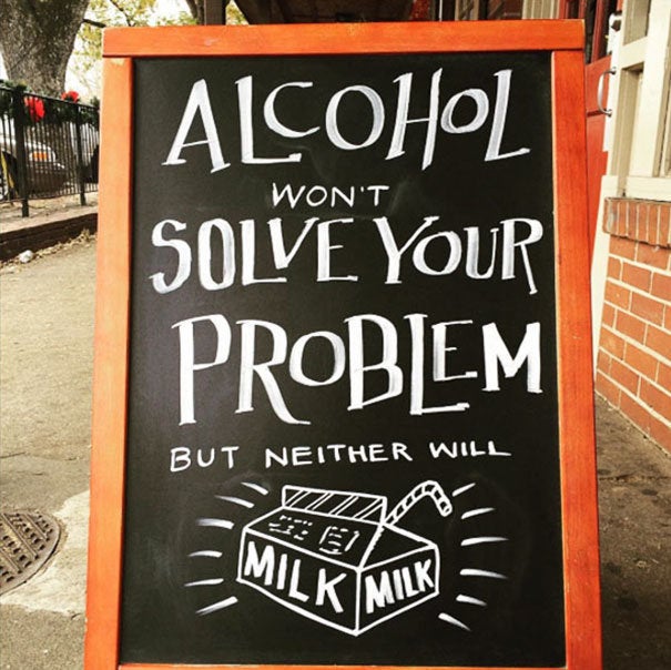 This Bars Hilarious Chalkboard Signs Will Have You Drunk In Love