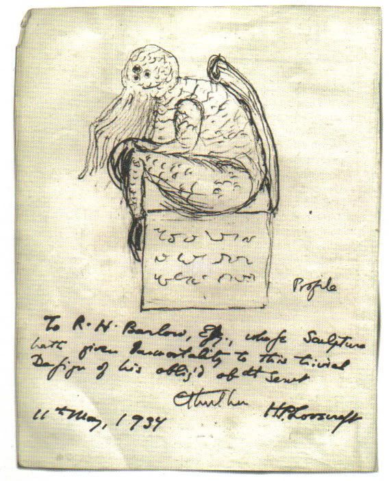 A sketch of Cthulhu created by H.P. Lovecraft. Author Stephen King said Republican presidential candidate Donald Trump is Cthulhu in disguise. 