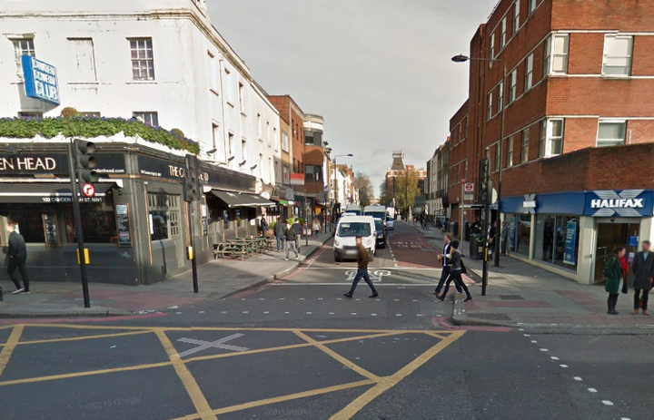 A view of Pratt Street, where the incident took place, from Camden High Street