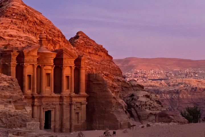 <strong>The ancient Jordanian site of Petra </strong>
