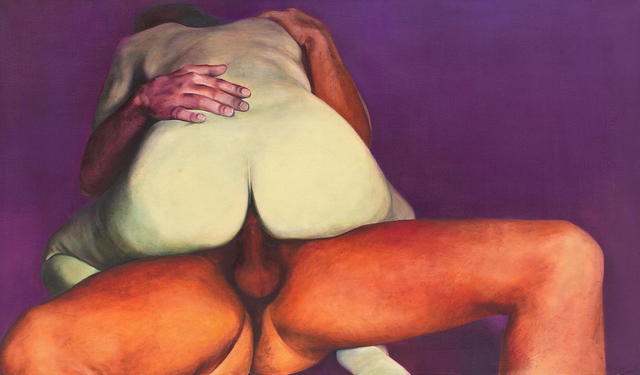 Joan Semmel, "Purple Passion," 1973, Oil on canvas