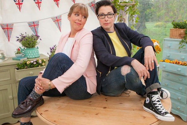 A scene that will soon become unfamiliar: Mel and Sue on 'Bake Off'