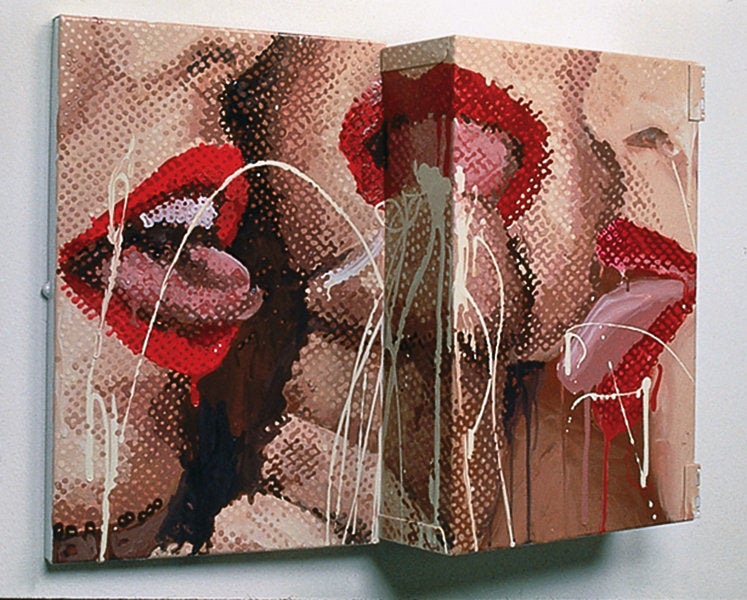 Marilyn Minter, "The Supremes," 1990, Enamel on metal First Aid Kit Box