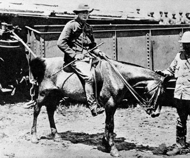 Winston Churchill in South Africa as a war correspondent for the Morning Post during the Boer War.