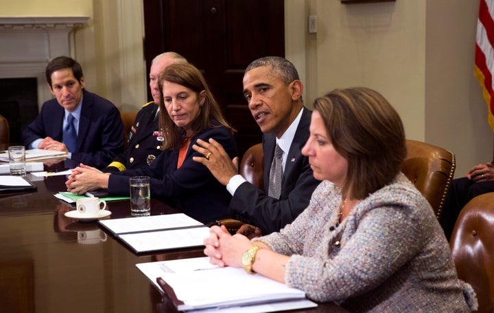 President Obama meeting with his national security team in 2014.
