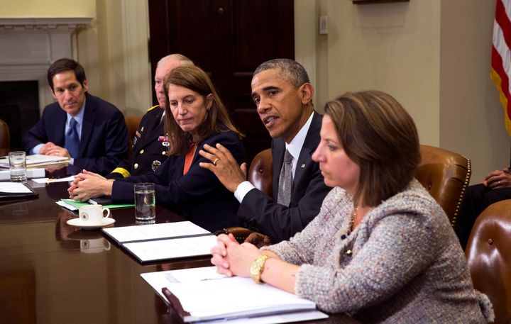 President Obama meeting with his national security team in 2014. 
