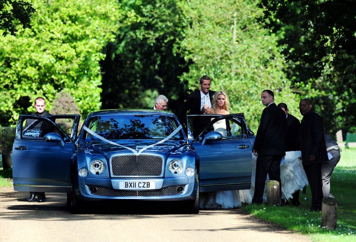 Ricky Hayden (far left) worked as a bodyguard to Peter Crouch and Abbey Clancy 