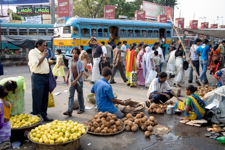 The streets of Calcutta (formerly Kolkata), West Bengal, India.