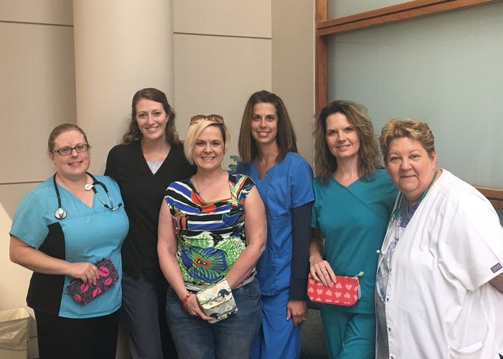 From left to right: Lehigh Valley Health Network Nurses Erin Light, Annie Cooper, me, Marisa Kauker, Jen Bergenstock and Debbie Knappenberger