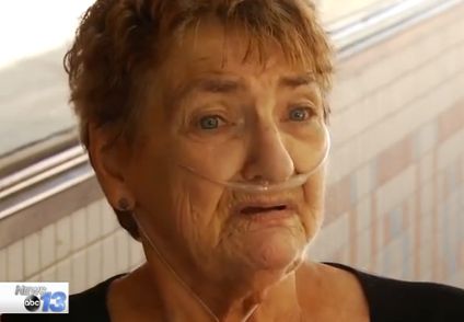 Shirley Teter suffers from chronic obstructive pulmonary disease and uses an oxygen tank to help her breathe