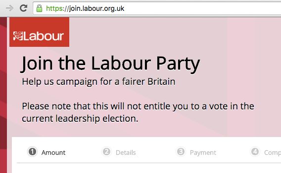 Labour's updated website