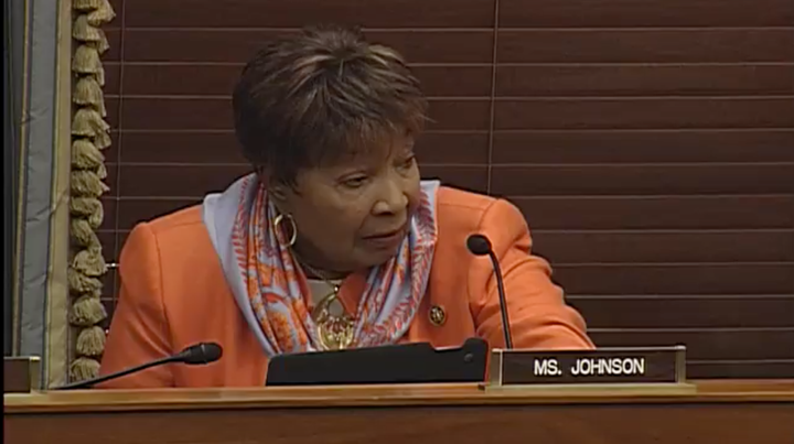 Rep. Eddie Bernice Johnson (D-Texas) speaks during Wednesday's hearing of the House Committee on Science, Space and Technology.