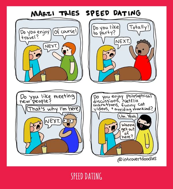 What Its Like To Date As An Introvert In 11 Awkward Comics Huffpost