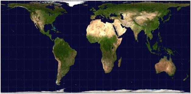 An accurate depiction of Africa on the world map