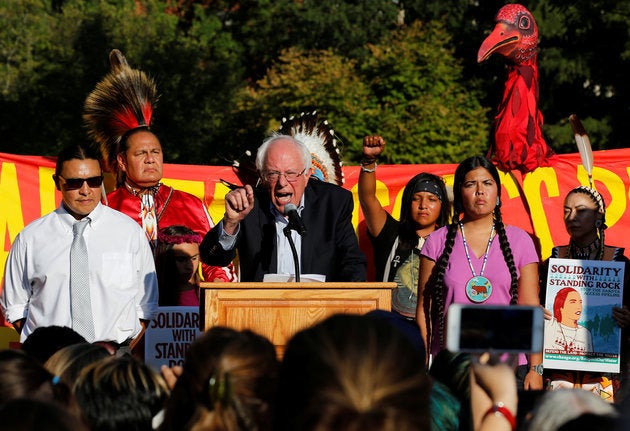 Bernie Sanders at Washington D.C. rally on Wednesday.<br>“In absence of the pipeline company’s compliance, furthe