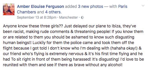 <strong>Amber Elouise Ferguson posted images of the women asking for them to be identified </strong>