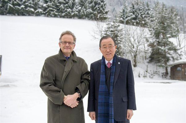 Michael Møller & UNSG Ban ki-Moon at the World Economic Forum Annual Meeting, Davos 2016.