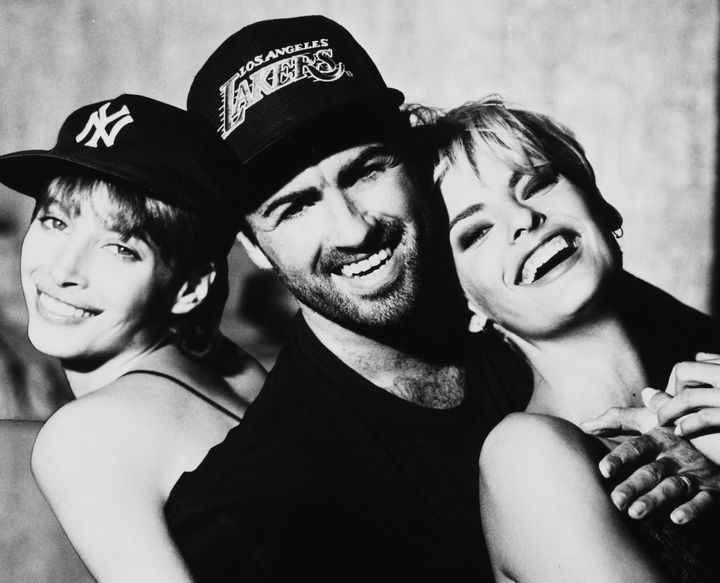 George Michael with Christy Turlington and Linda Evangelista